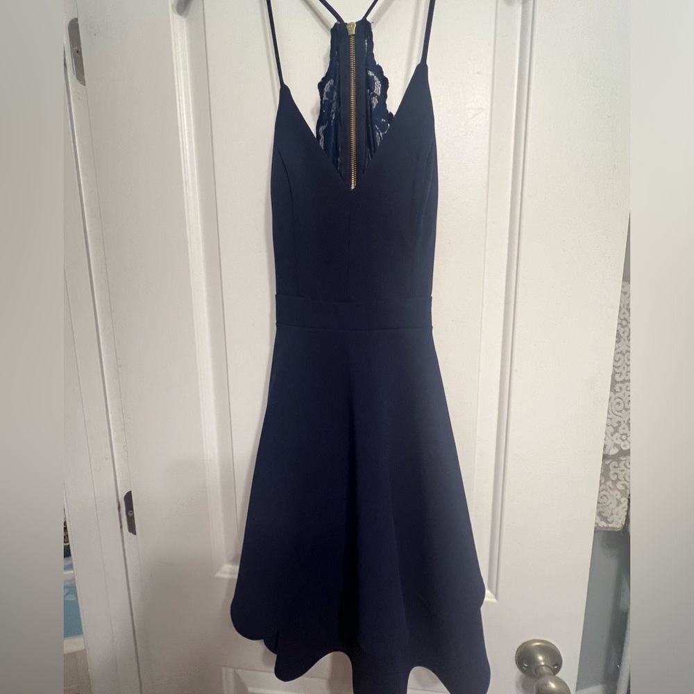 Navy blue mini dress